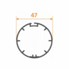47 mm Alüminyum Stor Perde Borusu (Motorlu Perde Borusu)