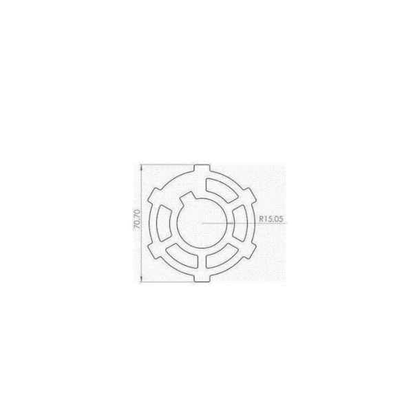 70 mm Tente Motor Yıldız Adaptörü