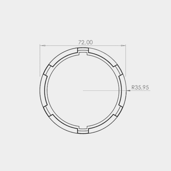 70 mm Tente Motoru Yıldız Switch Bileziği
