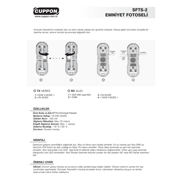 Cuppon SFTS 2 Emniyet Fotoseli (Kablolu Universal)