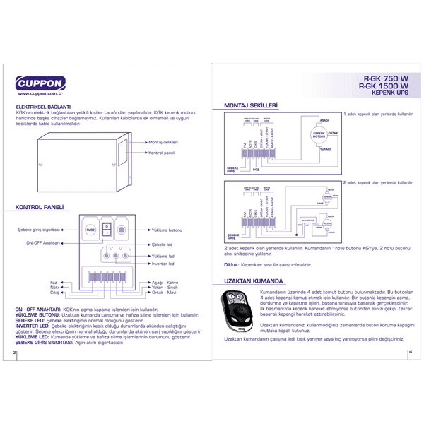 Cuppon SM 1500 Watt Kepenk Güç Kaynağı (Tek Kanallı)