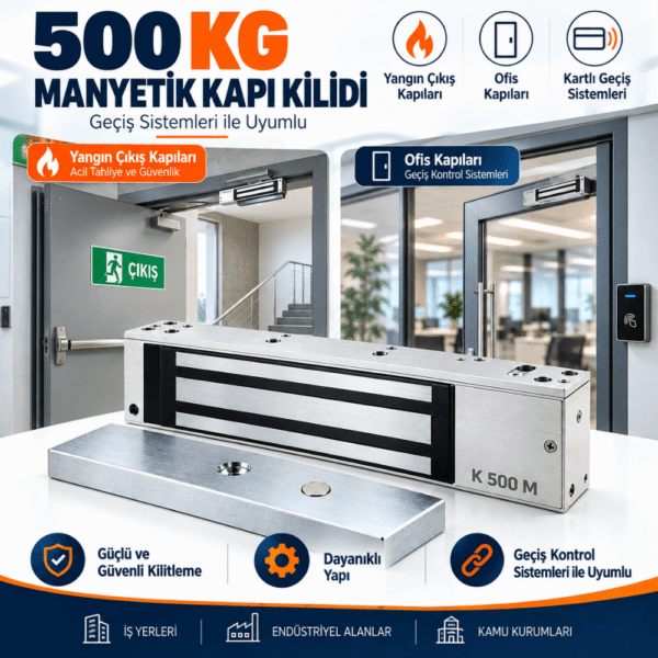 K 500 M Manyetik Kapı Kilidi – Geçiş Sistemleri Uyumlu