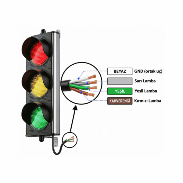 Kontal TRFL3 Üçlü LED Trafik Lambası