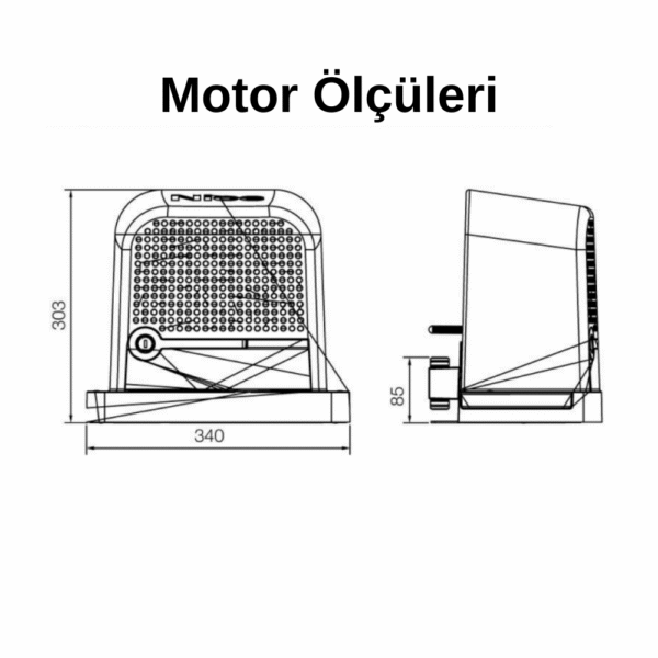 Nice Robo 600 Kapı Motoru (Aksesuarsız Tek Motor)