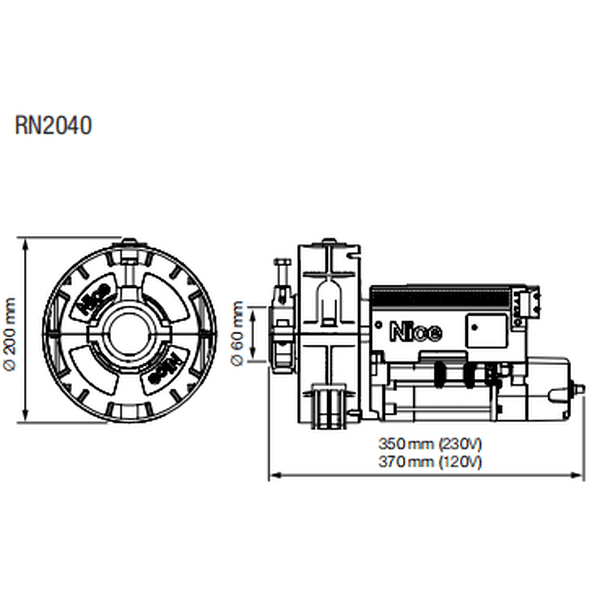 Nice Rondo 2040 Santral Kepenk Motoru (170Nm)