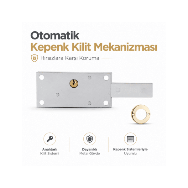 Otomatik Kepenk Kilit Mekanizması (Anahtarlı Set)