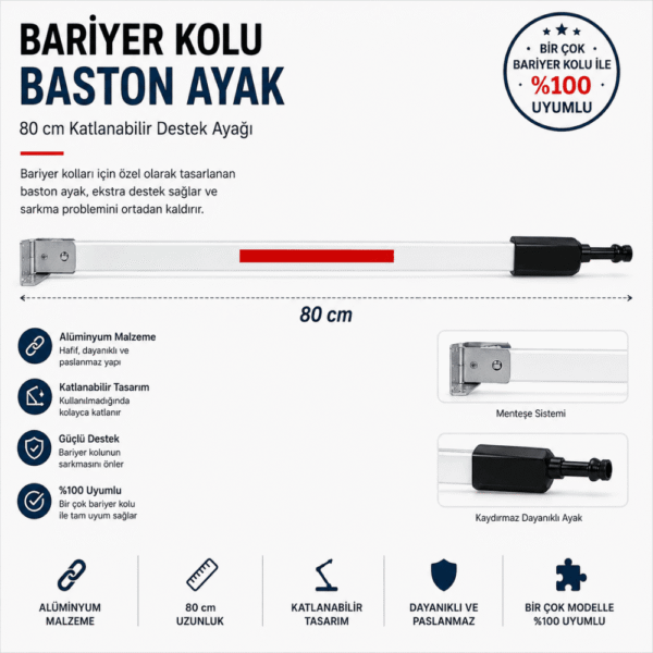 Pole BA-12 Kollu Bariyer Baston Ayak