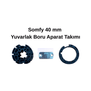 Somfy 40 mm Yuvarlak Boru Aparat Takımı (Perde Borusu Uyumlu)