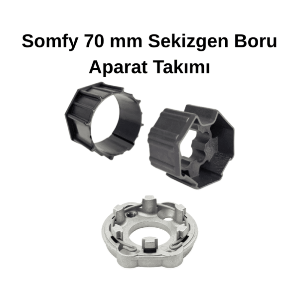 Somfy 70 mm Sekizgen Boru Aparat Takımı
